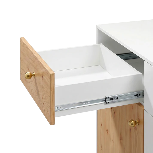 Ebco Sleek Telescopic Drawer Channel, Soft Close, 35 Kg Capacity, Zinc